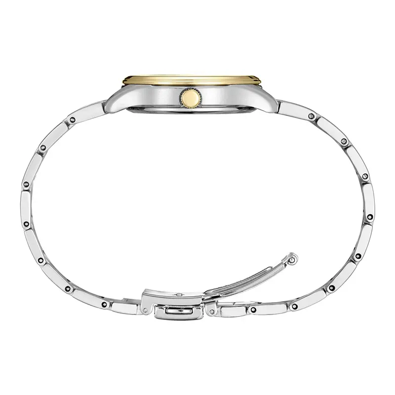 Seiko Essentials Silver Dial Two-tone Dress Ladies Watch- SUR474